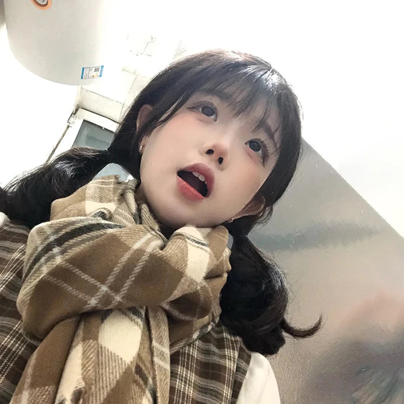Winter Warm Scarf For Women Fashion Letter Knitted Wool Yarn Neckerchief Muffler Female Shawl Neck Wraps