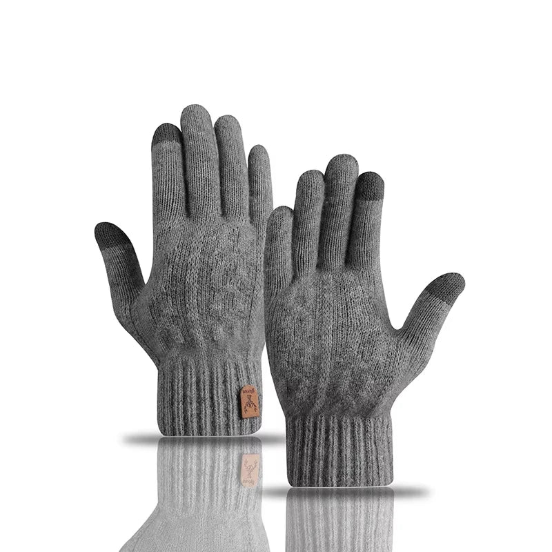 Winter Alpaca Wool Gloves – Touchscreen Thermal Driving & Cycling Gloves