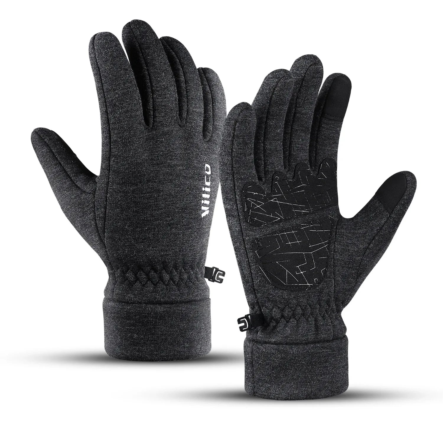 Winter warm gloves for men and women for outdoor sports and cycling, windproof and cold-proof, velvet thickened inside