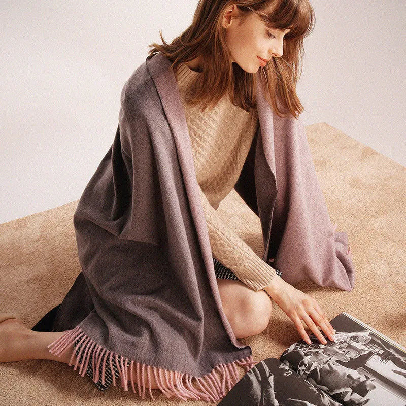 Premium Cashmere Winter Scarf – Thick Warm Shawl for Men & Women