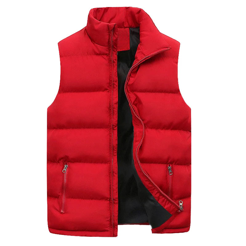 Winter Brand Clothing Vest Jacket Warm Sleeveless Men's Jackets Casual Waistcoat Winter Windproof Coats Male Zipper Down Vest