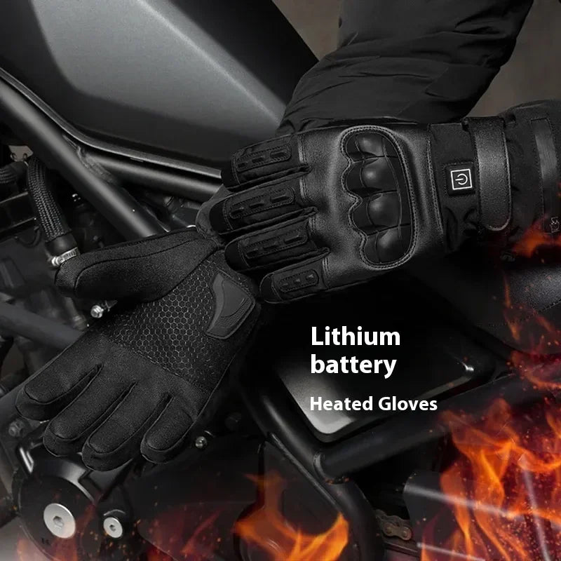 Heated Gloves Hand Warmer Electric Thermal Gloves Waterproof Snowboard Cycling Motorcycle Bicycle Ski Outdoor Winter Gloves