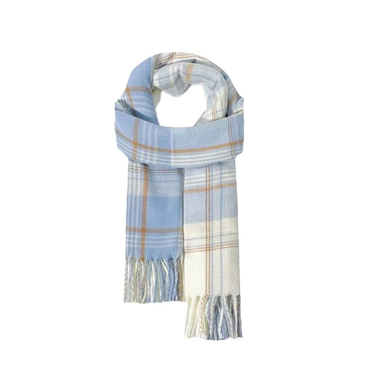 Winter Warm Scarf For Women Fashion Letter Knitted Wool Yarn Neckerchief Muffler Female Shawl Neck Wraps