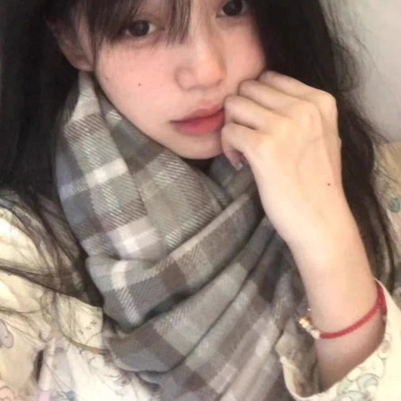 Winter Warm Scarf For Women Fashion Letter Knitted Wool Yarn Neckerchief Muffler Female Shawl Neck Wraps