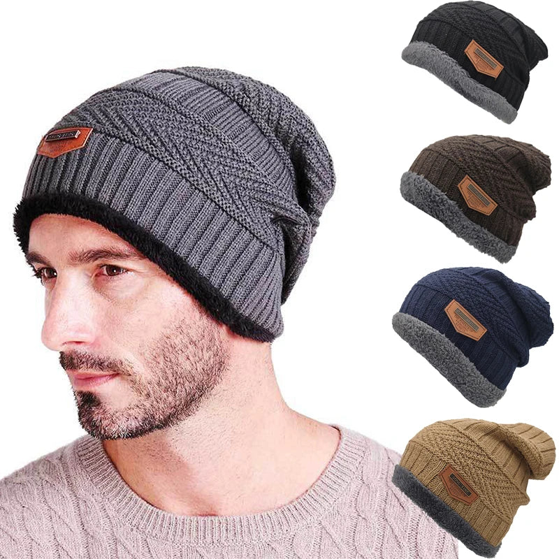 Premium Winter Beanie – Thick Warm Knit Hat for Men & Women