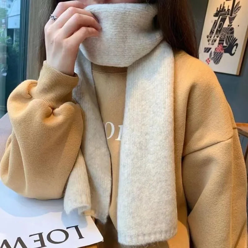 Premium Wool Winter Scarf – Thick Warm Knit Neck Wrap for Men & Women
