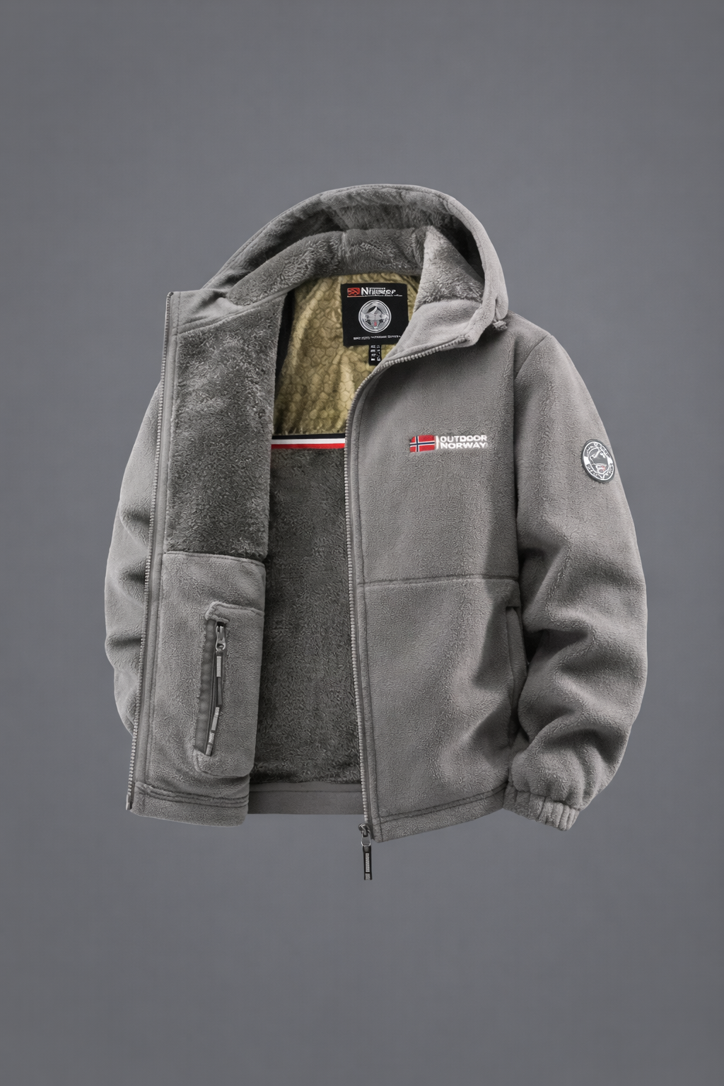 Men’s Winter Fleece Jacket – Thick Warm Hooded Coat for Outdoor, Travel & Everyday Wear