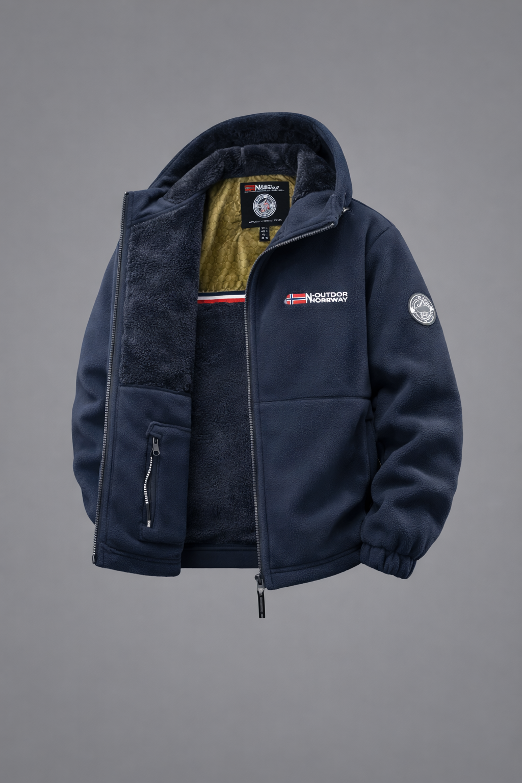 Men’s Winter Fleece Jacket – Thick Warm Hooded Coat for Outdoor, Travel & Everyday Wear
