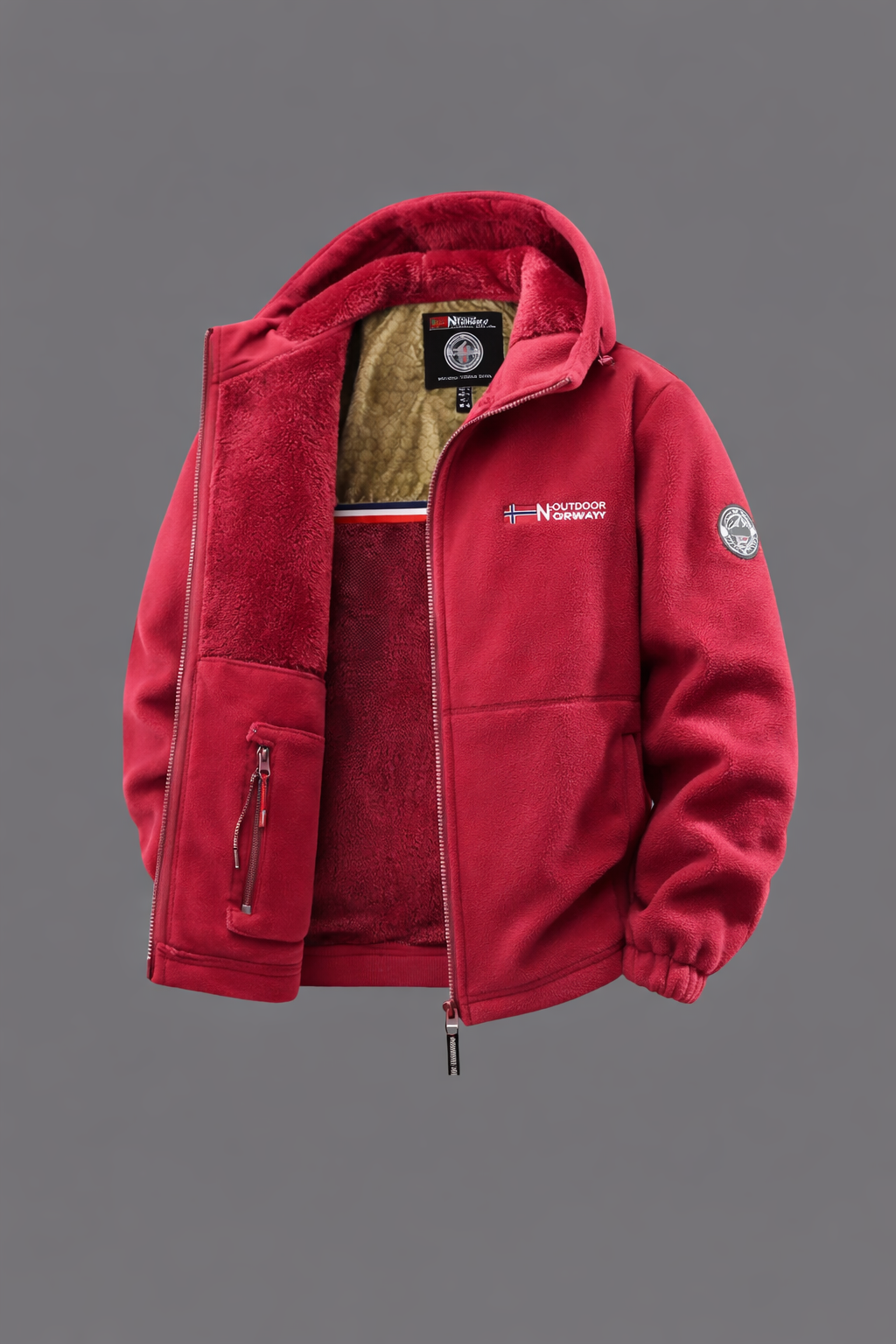 Men’s Winter Fleece Jacket – Thick Warm Hooded Coat for Outdoor, Travel & Everyday Wear
